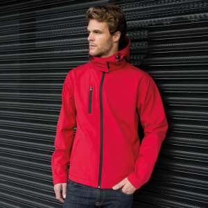 Mens Core Lite Hooded Soft Shell Jacket Red